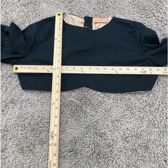 Handmade‎ in Italy Cropped Long Bell Sleeve Blouse Macri Size Small / Medium - Picture 8 of 8